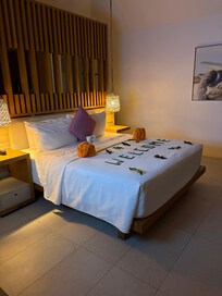 Welcome message upon our arrival!