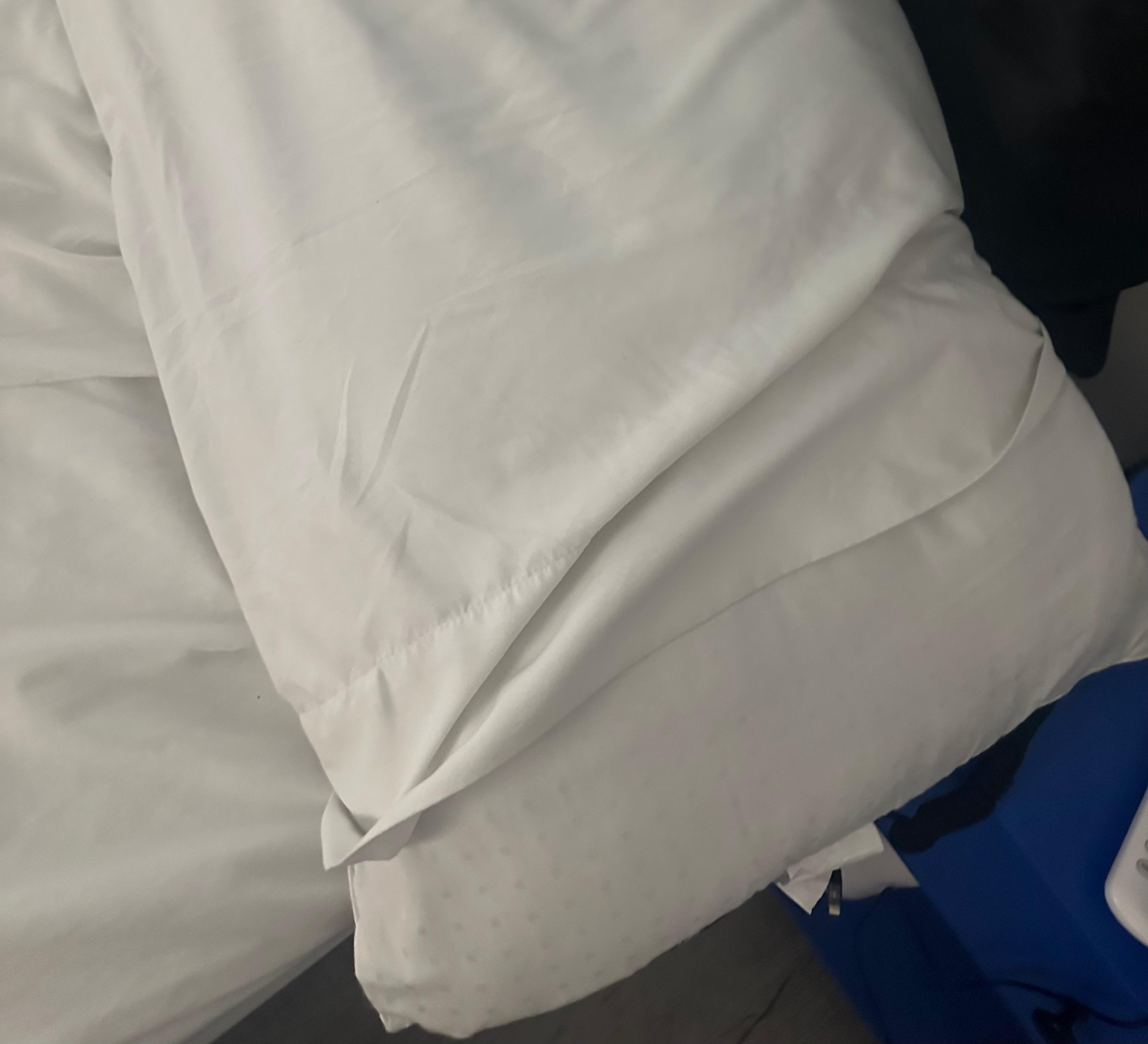Pillow case smaller than pillow. 