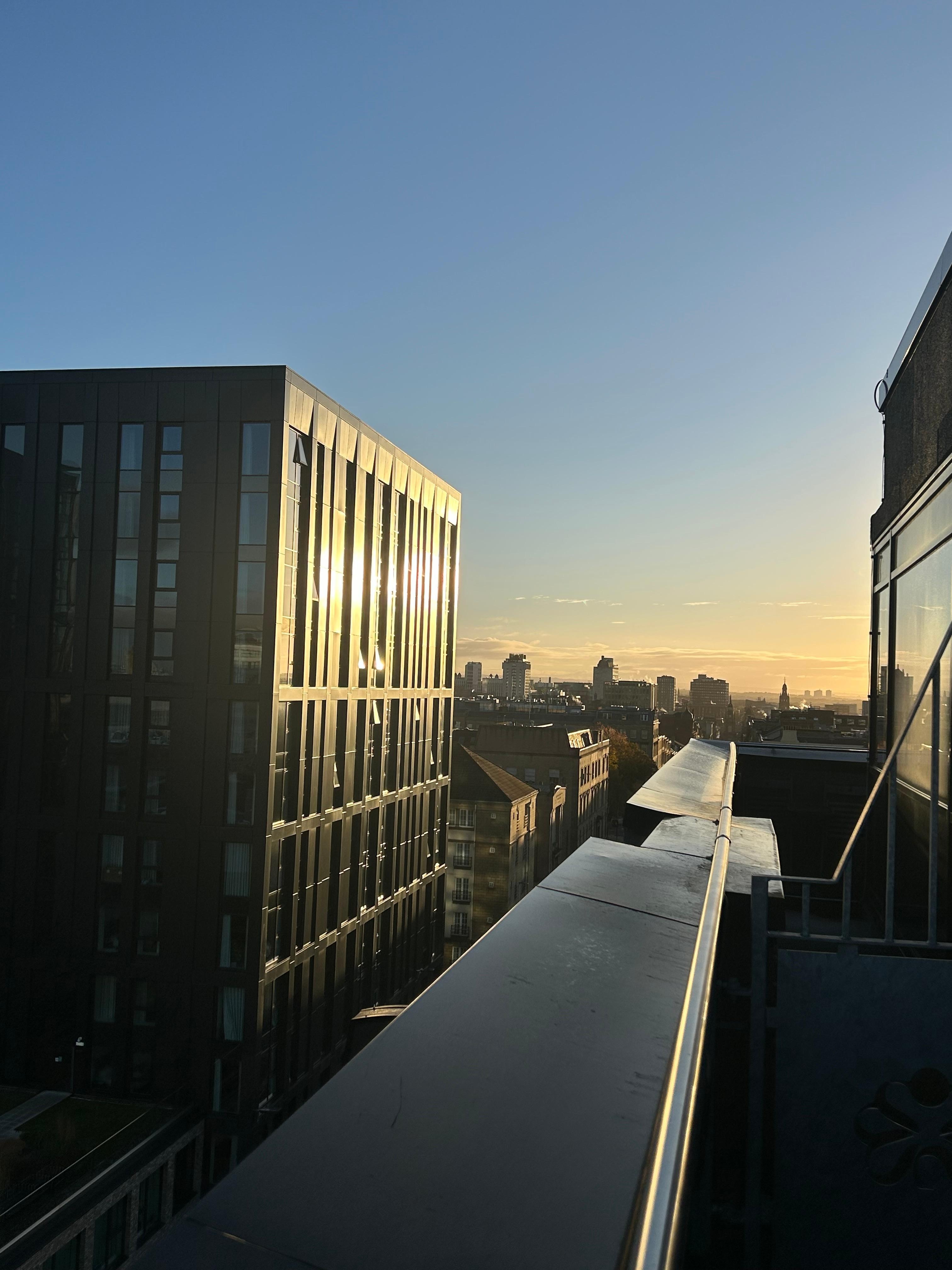 Looking East from the balcony after Sunrise 
