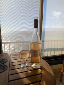 A sunset glass of rose.