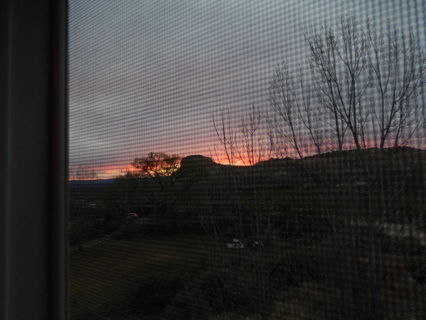 The sunset, as seen from our apartment.