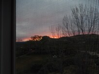 The sunset, as seen from our apartment.