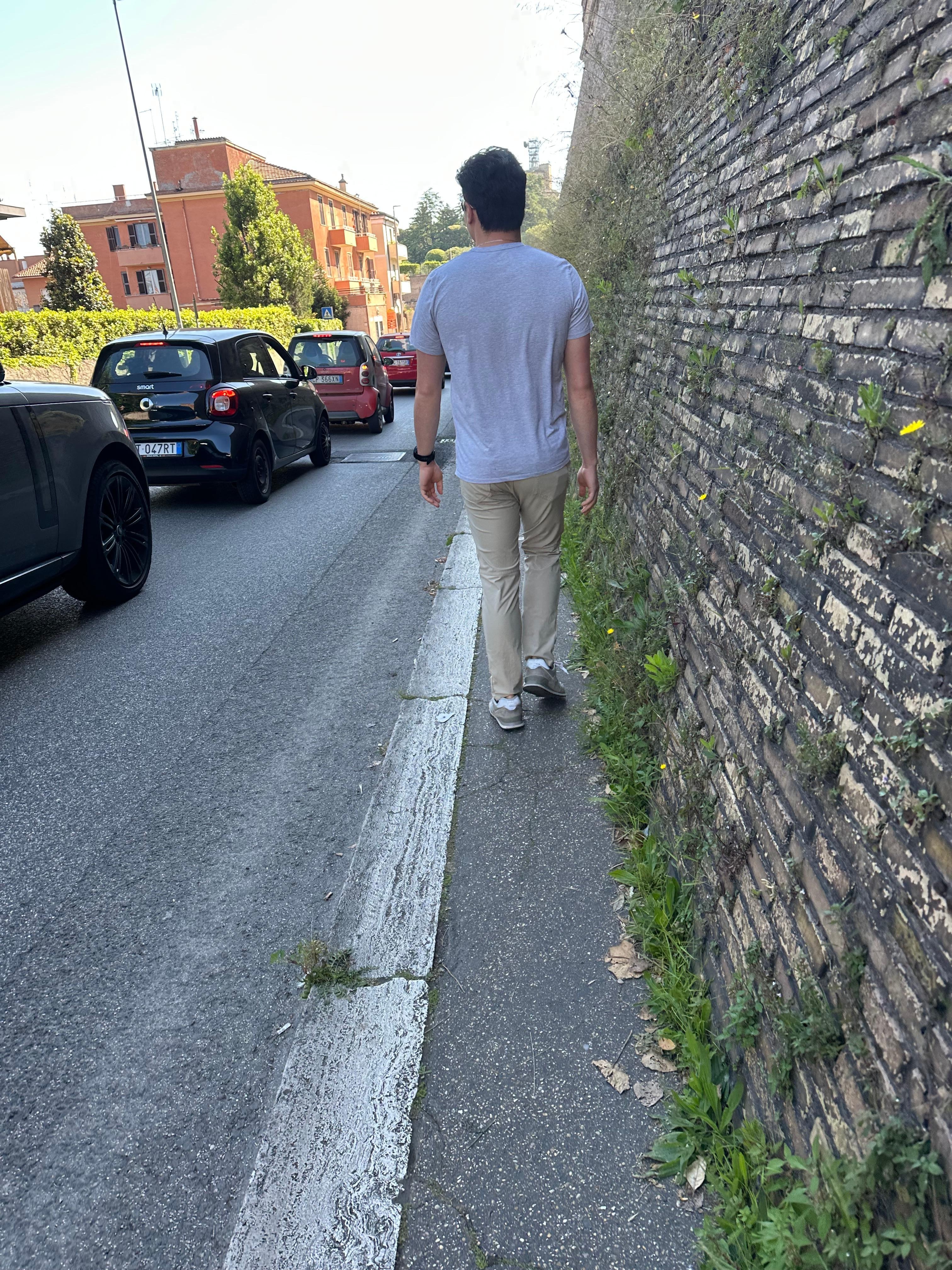 Narrow sidewalks!