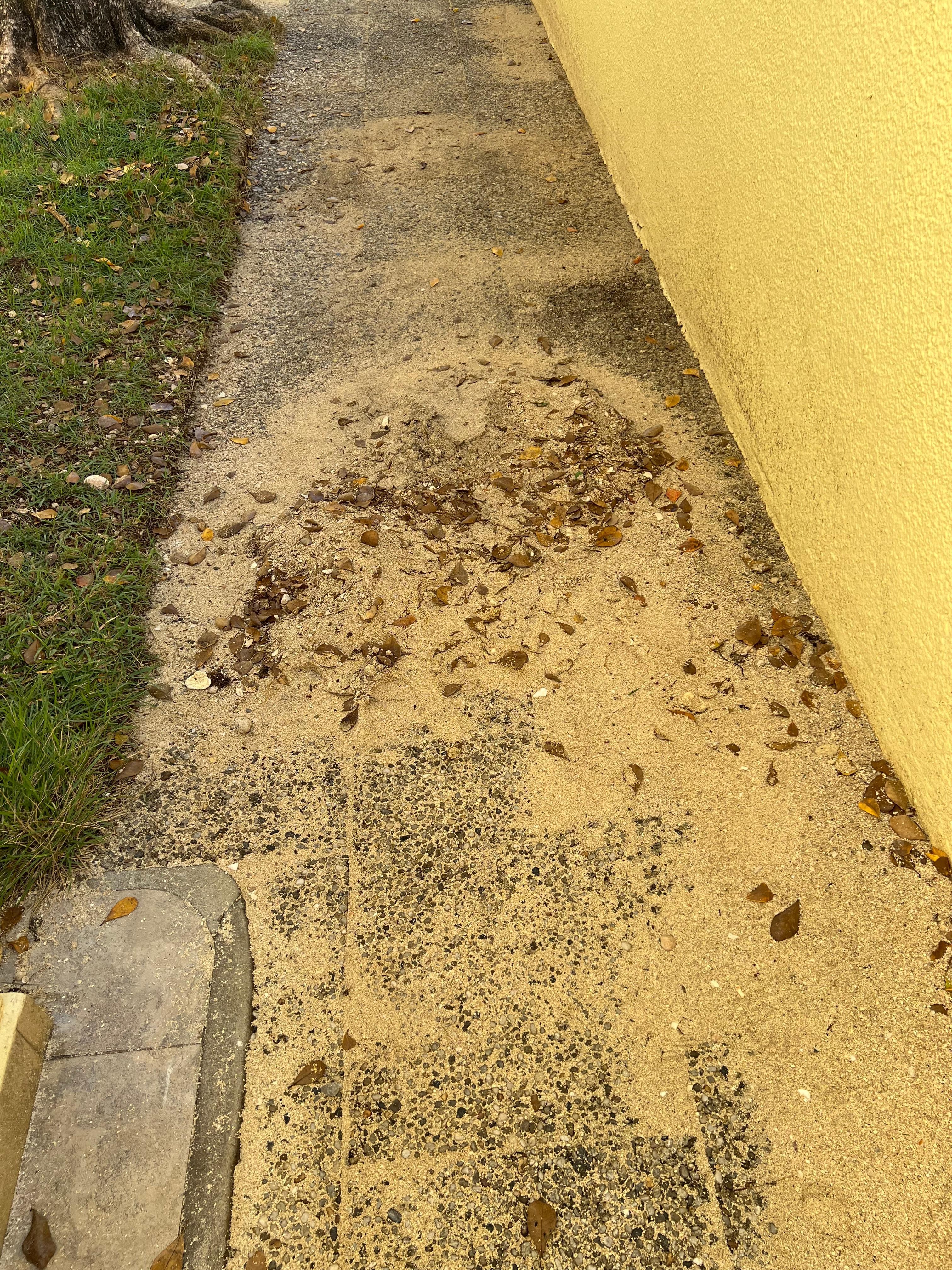 Walkway hump of stone