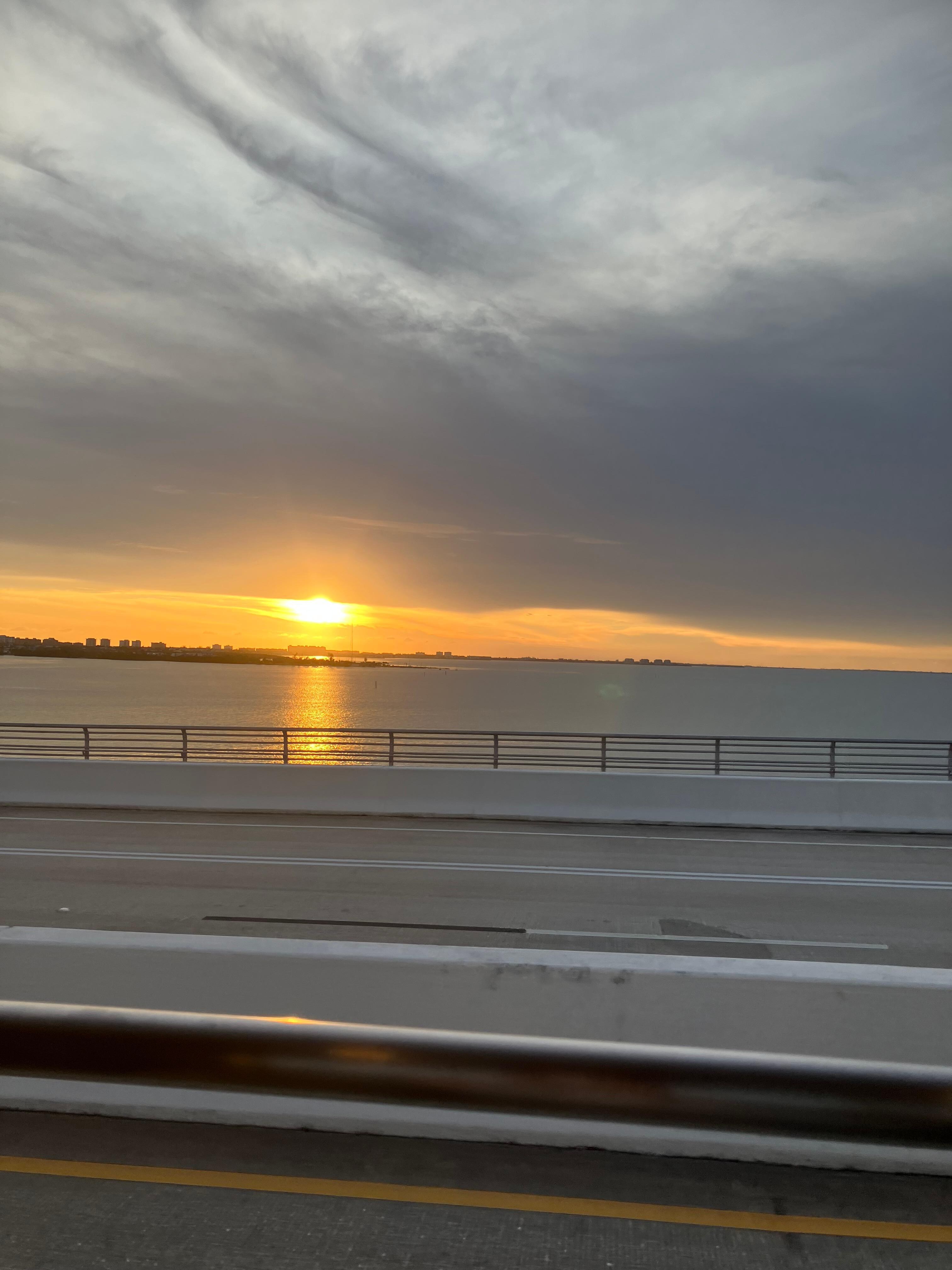 Sunset down the street 