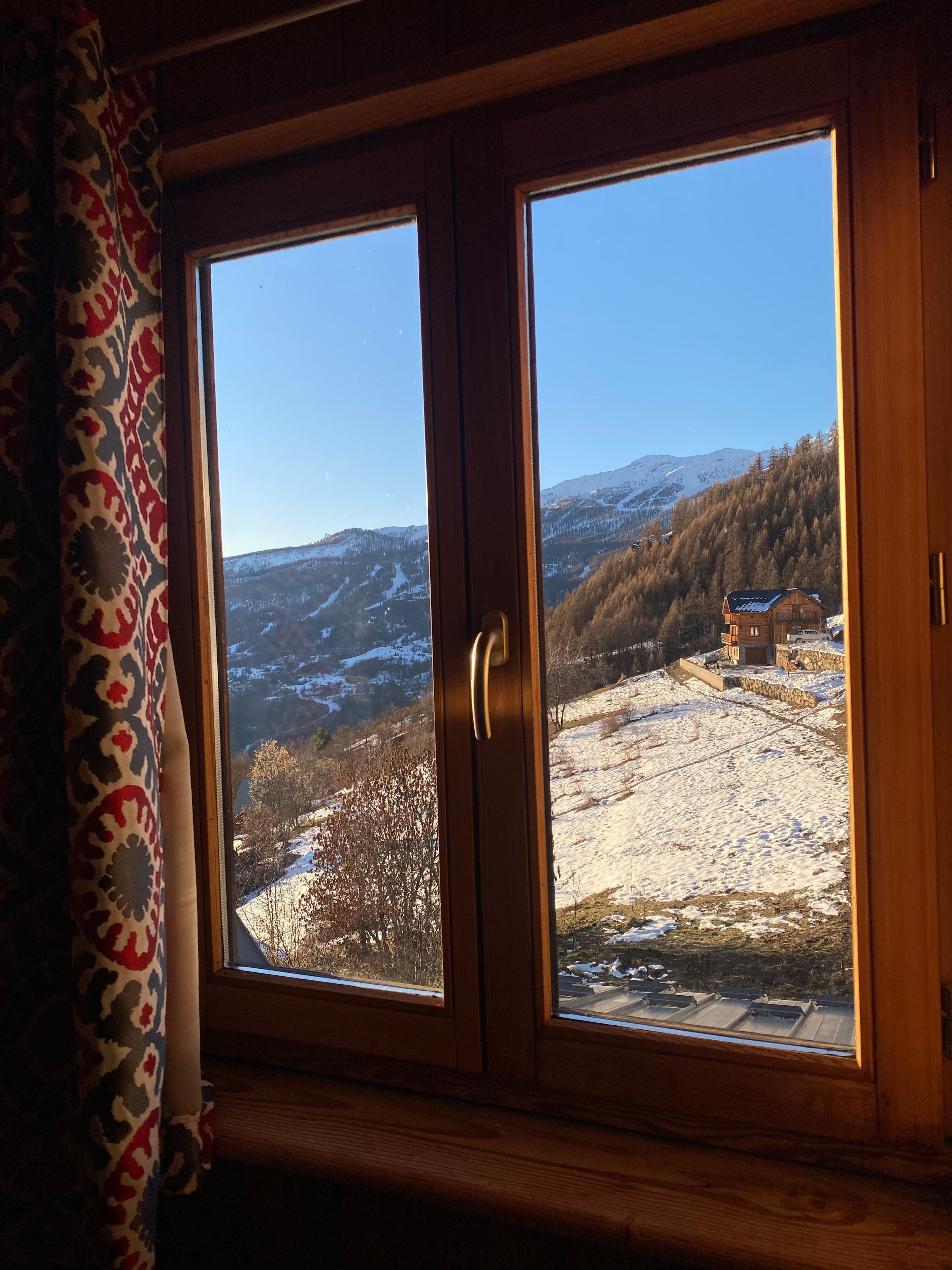 Blick aus einem Schlafzimmer