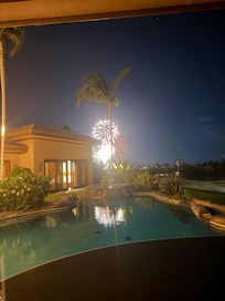 Fireworks on New Year’s Eve from backyard