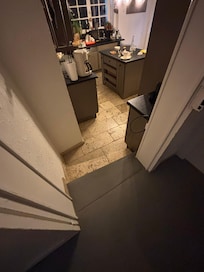 A disabled person could not access much of the property including the kitchen.