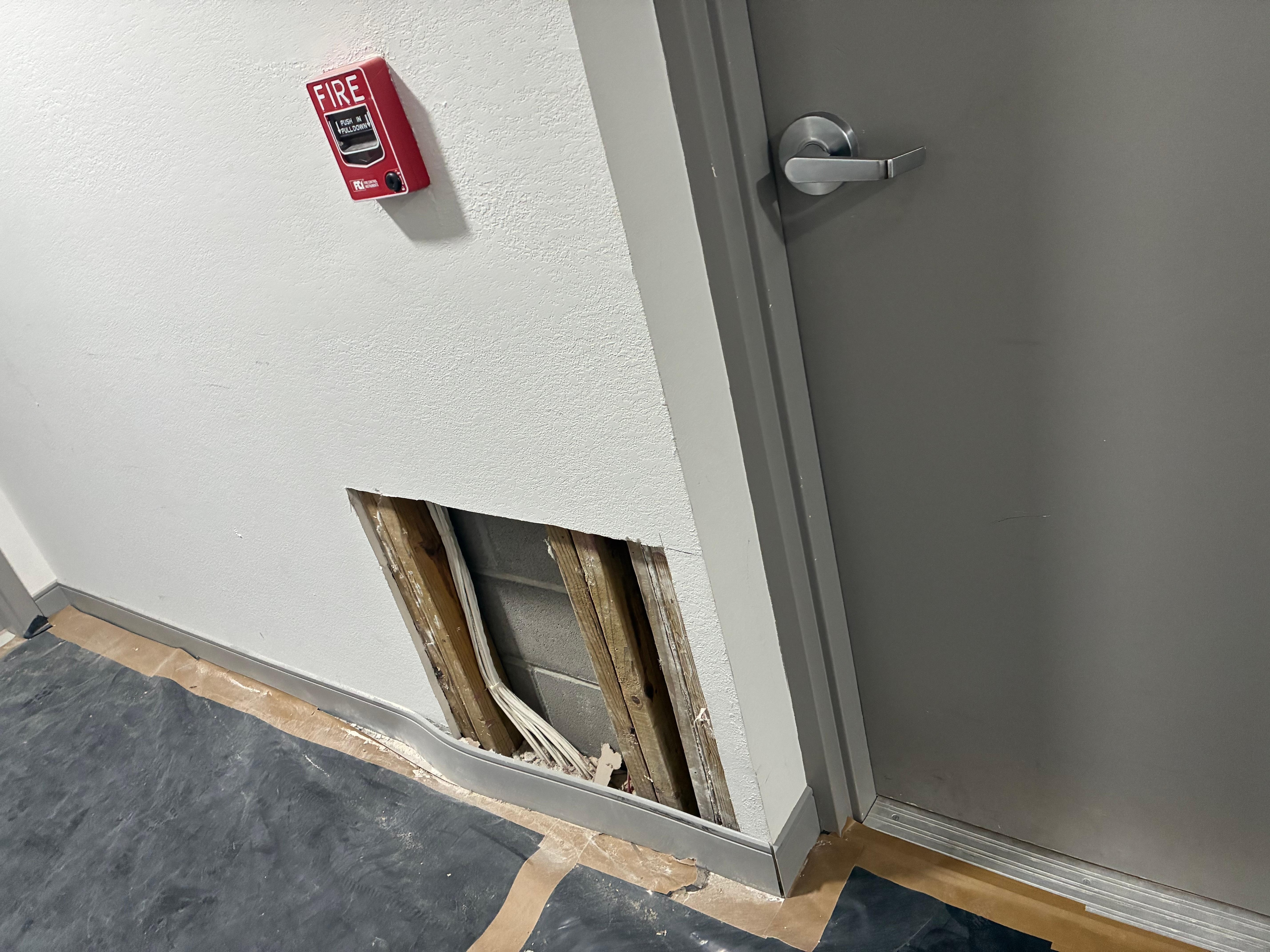 Wall on second floor 