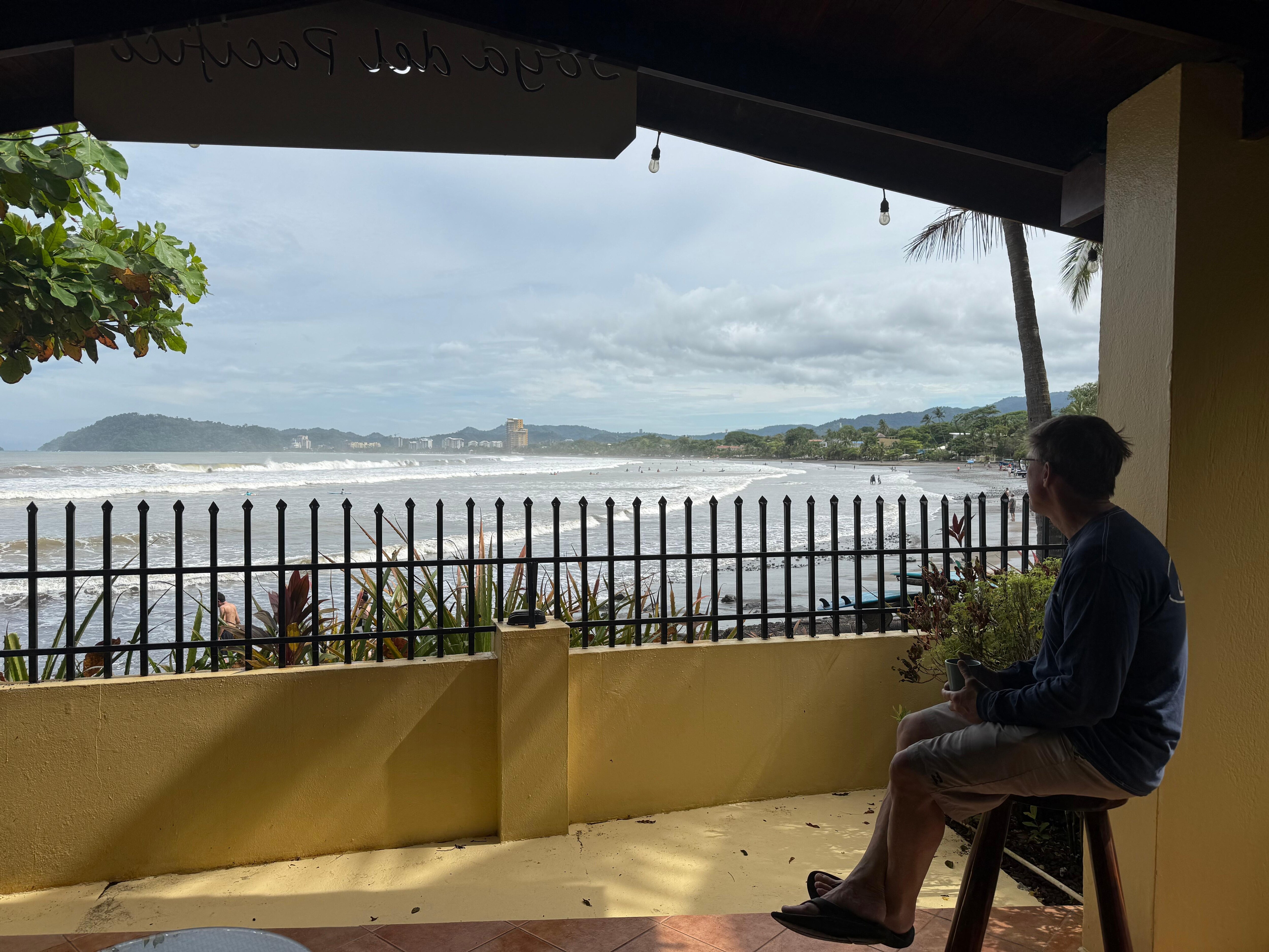 View of the beach from the house