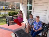 The front porch is so inviting!