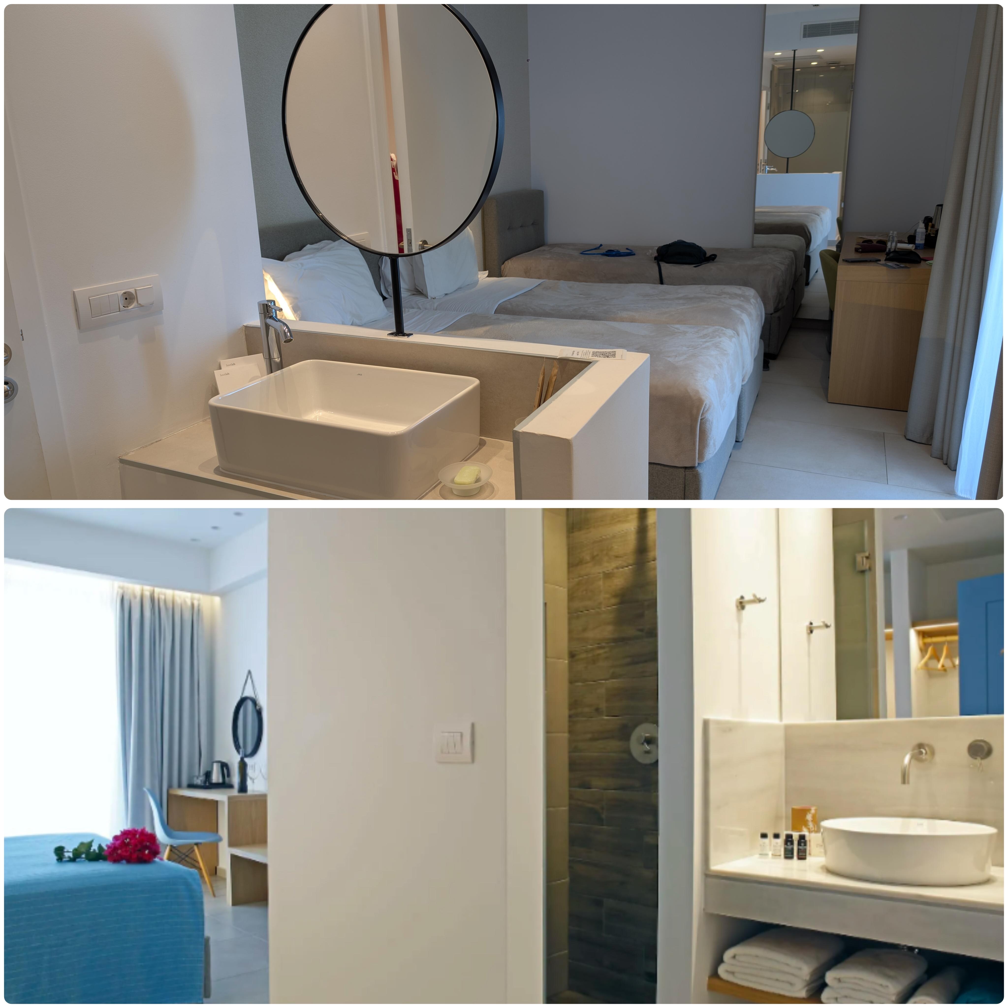 Advertised Vs reality - no separate bathroom in our room, the shower and basin both within the room itself 
