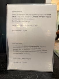 Housekeeping only until 2:00pm