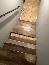 Wobbly step that collapsed under my friend (who probably weighs all of 120 pounds).