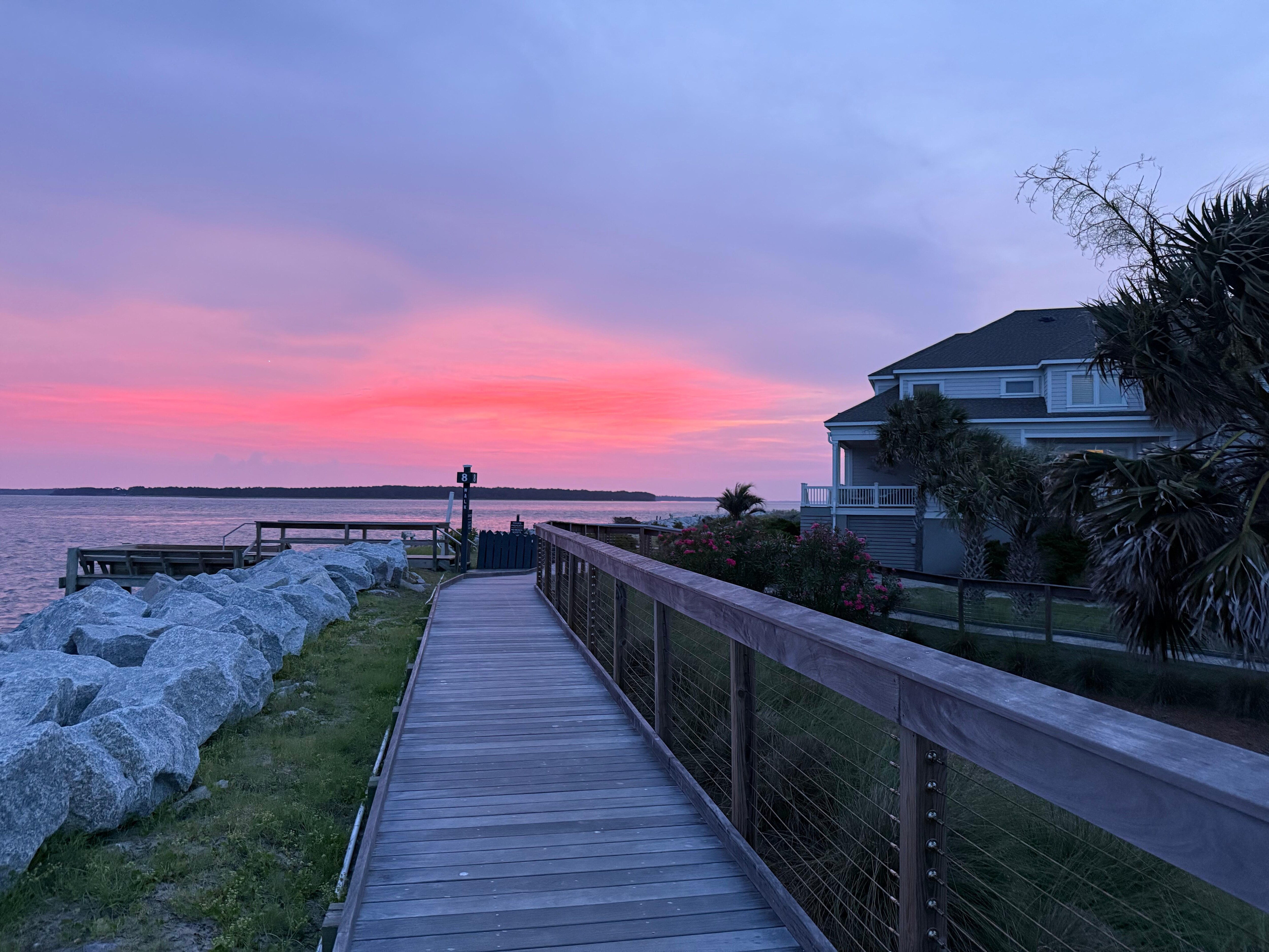 Beautiful sunset taken steps from villa