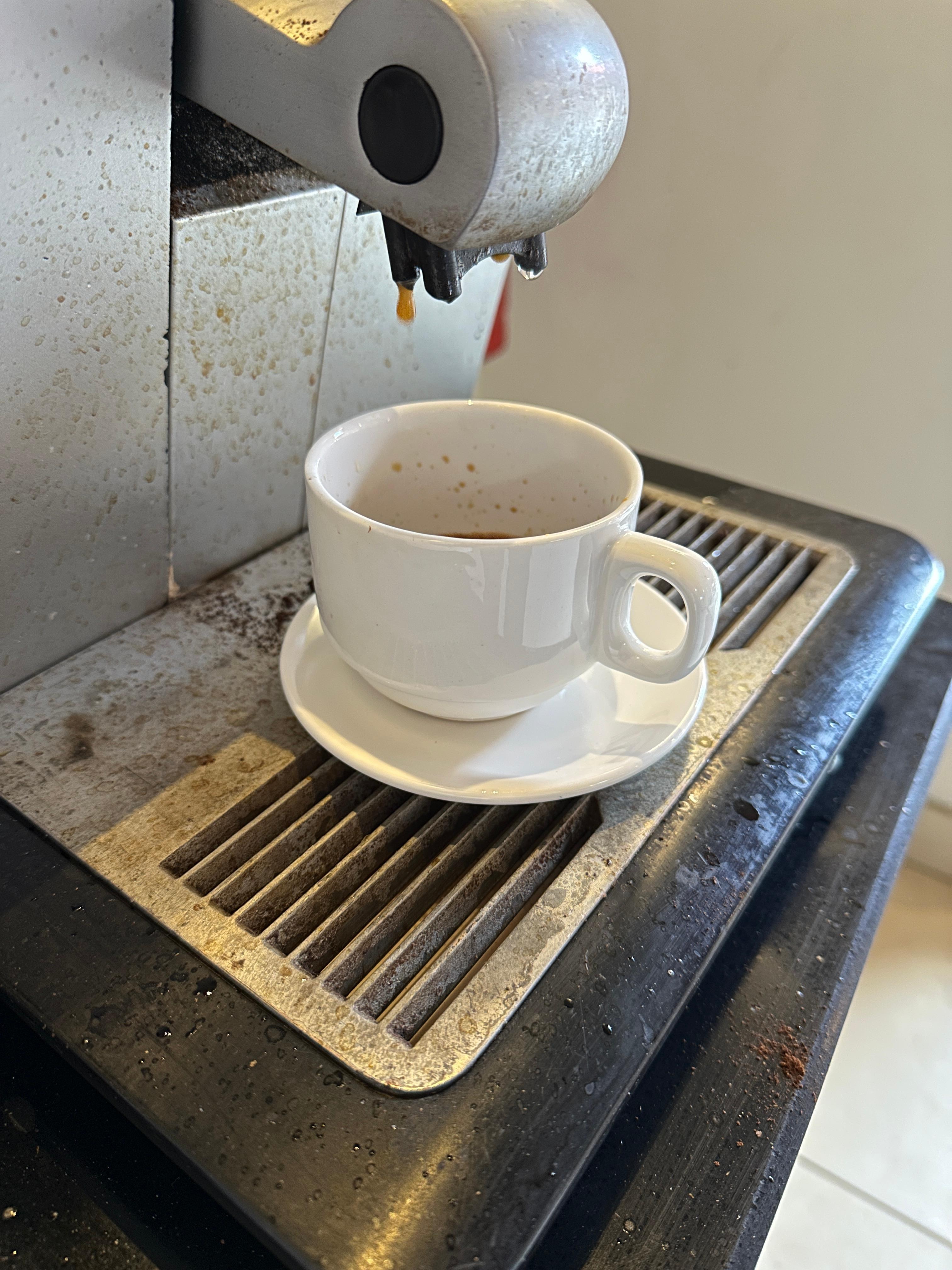 If the coffee machine right in front of guests is so dirty at the buffet, how clean is the kitchen?