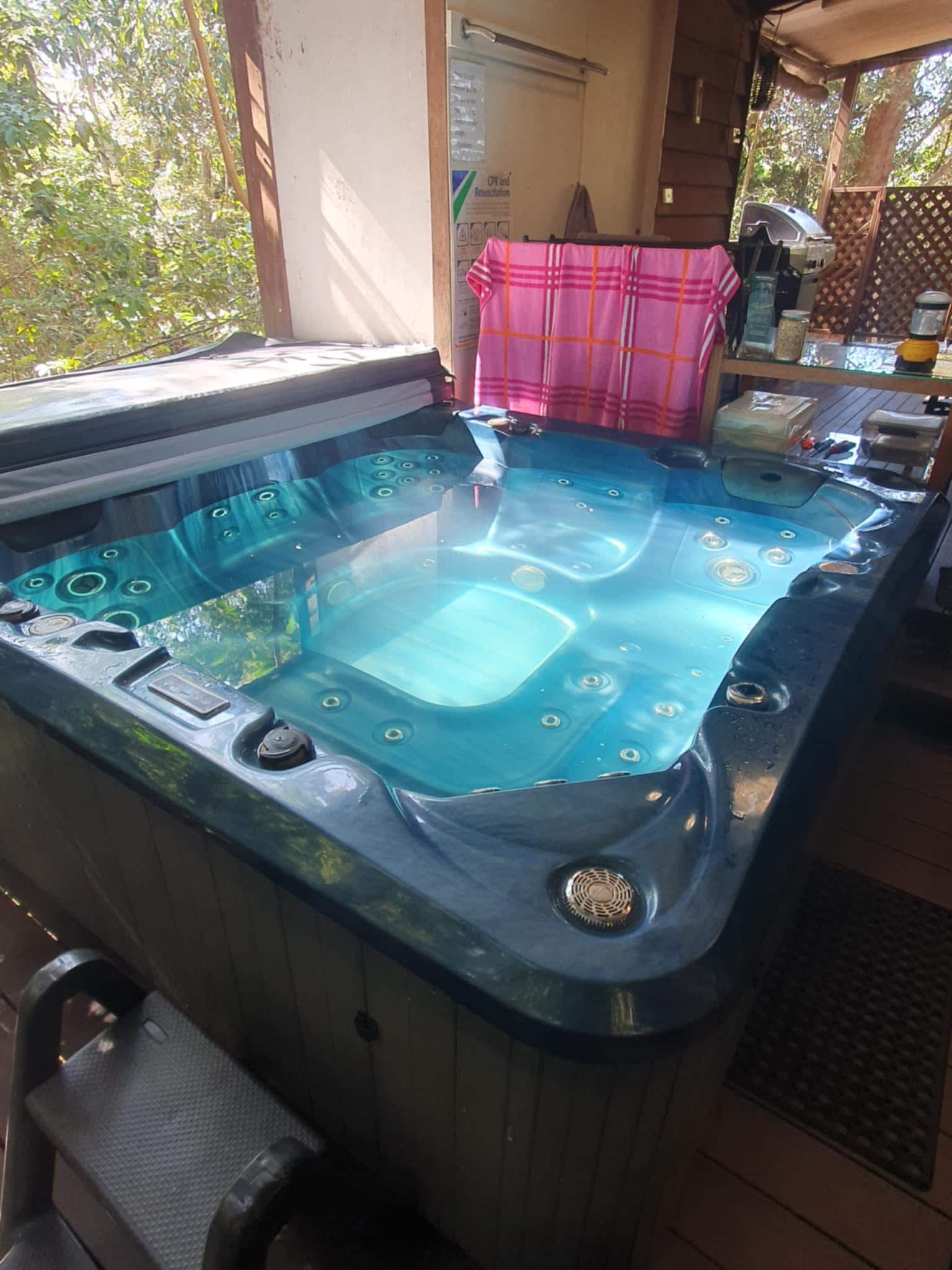 Spacious spa. Very inviting. 