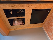 Plywood, very painful.