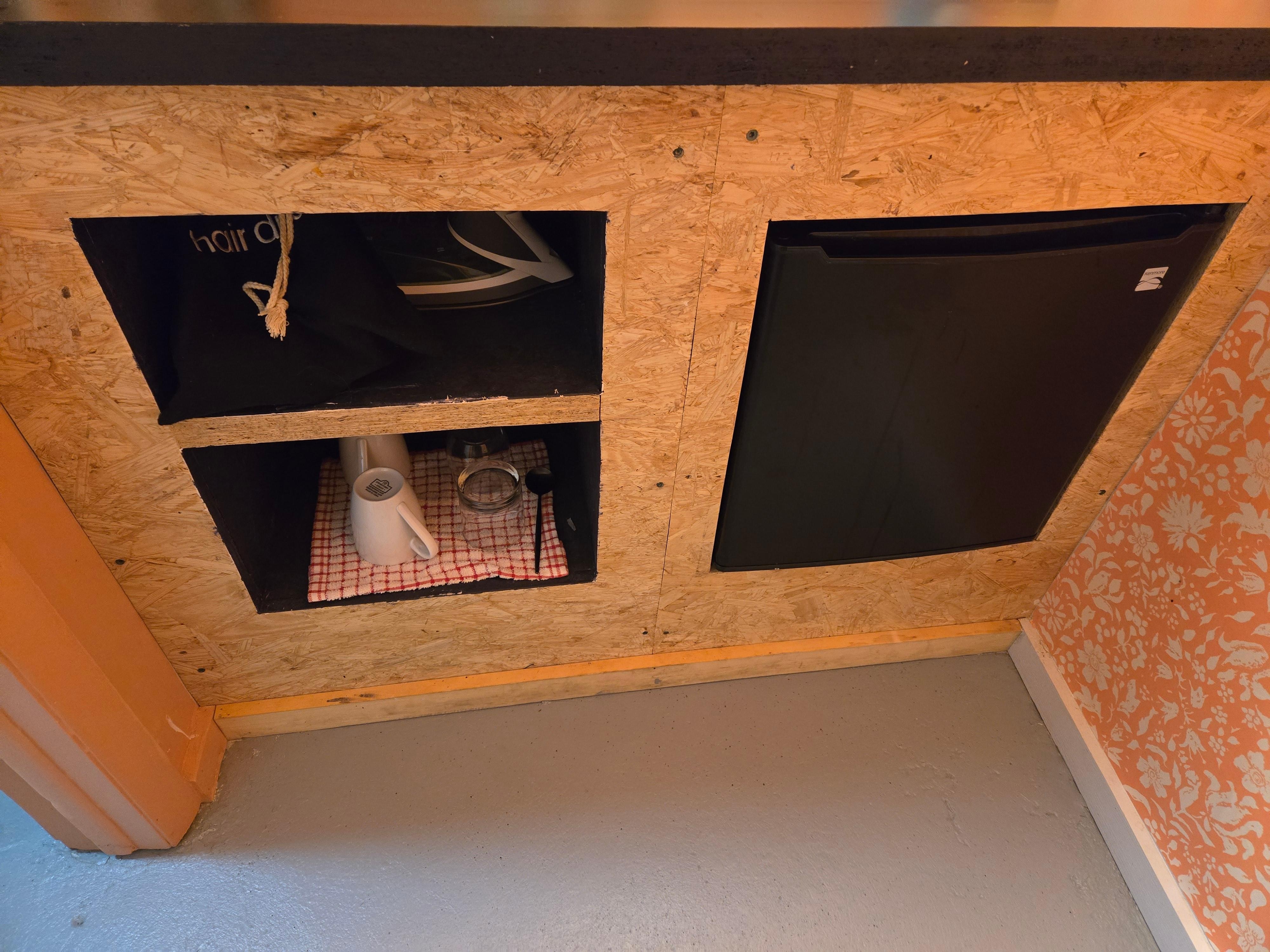 Plywood, very painful.