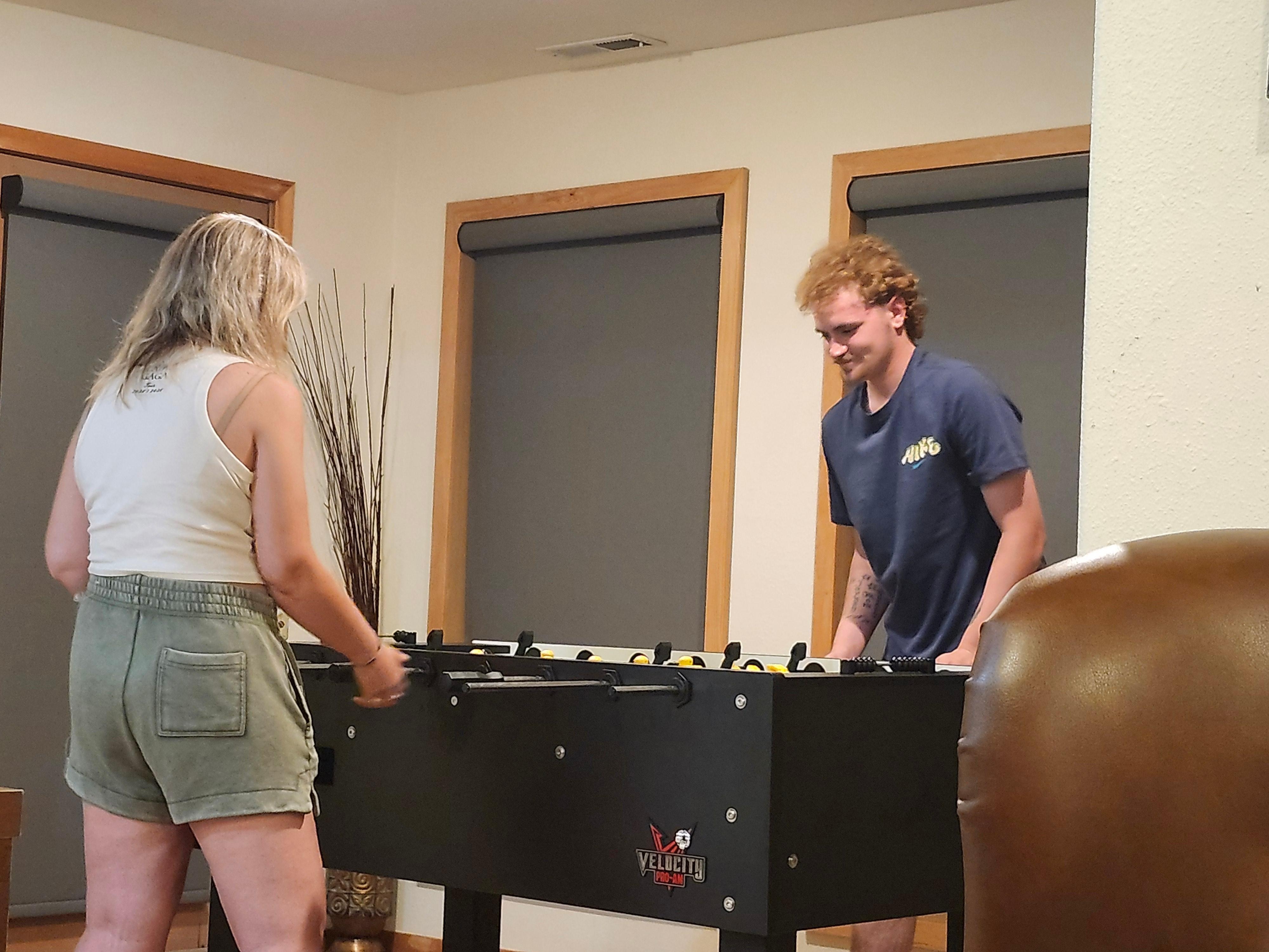 The game room was so much fun