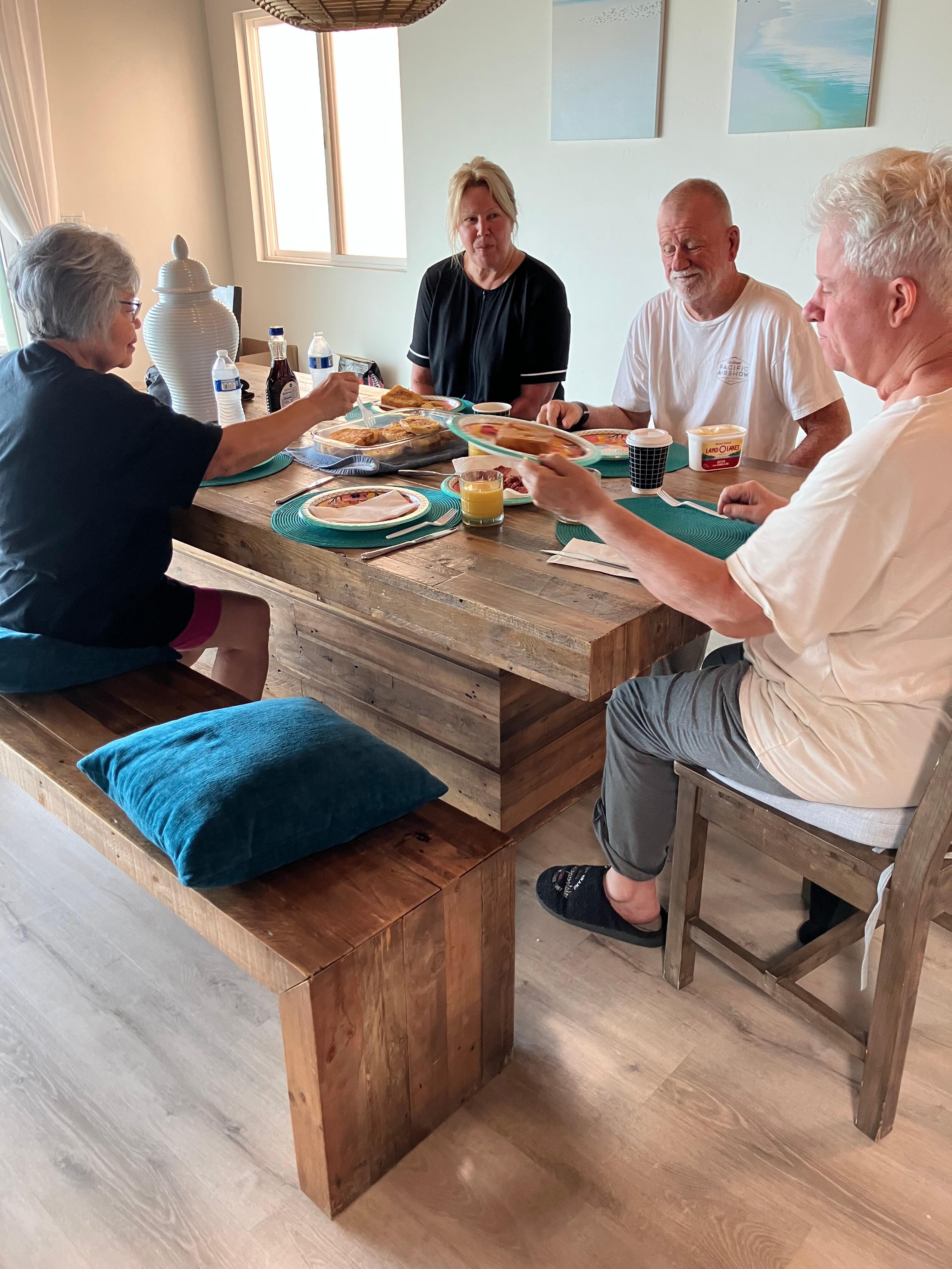 We spent lots of time around this table