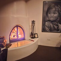 Lovely kiva fireplace