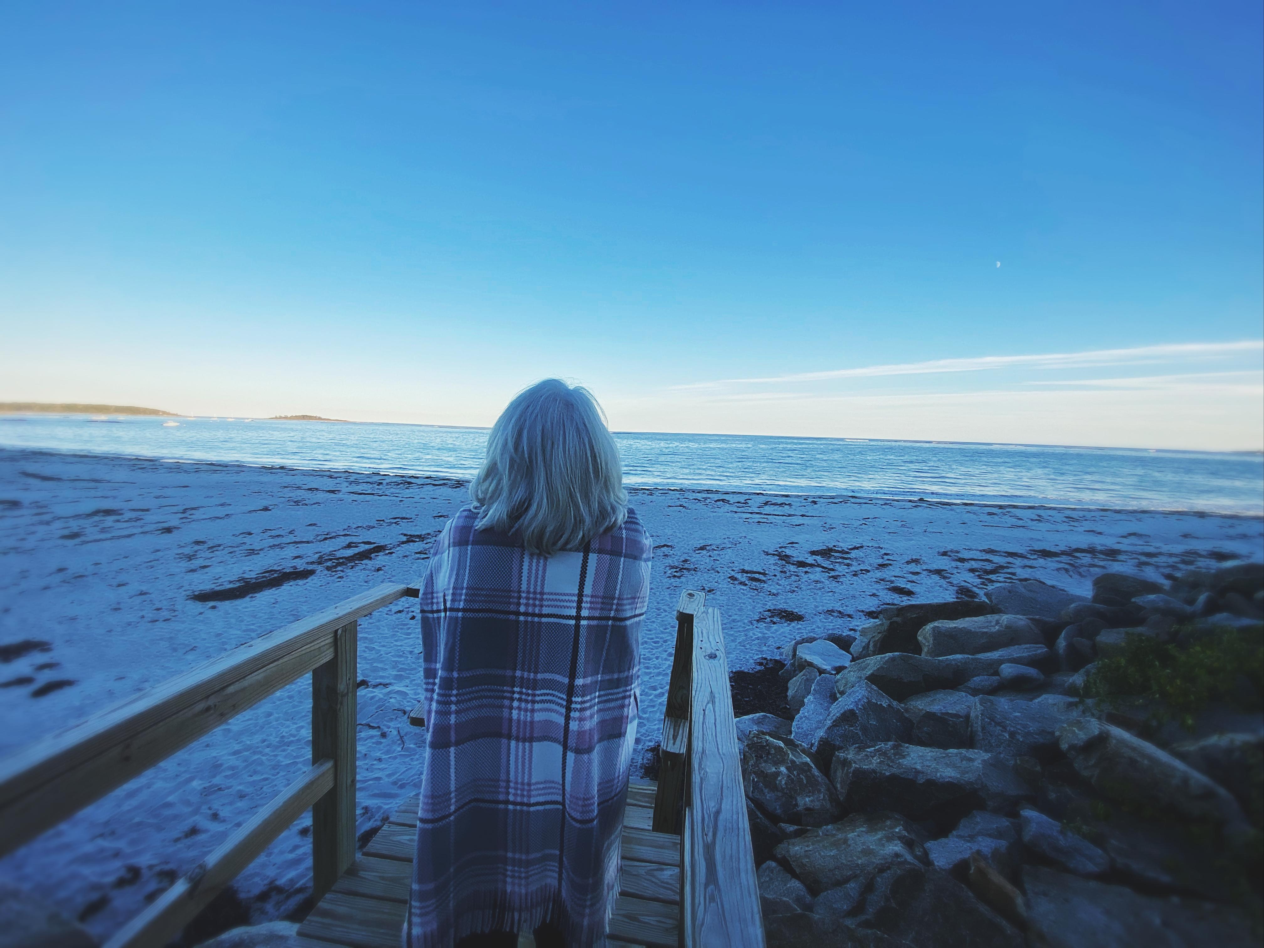 Private beach entrance a short drive from the home
