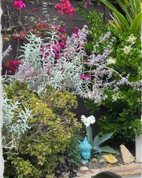 And tasty fruit and a riot of flowers complete the landscape...