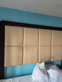 Stains all over the headboard