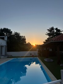 Sunrise over the pool