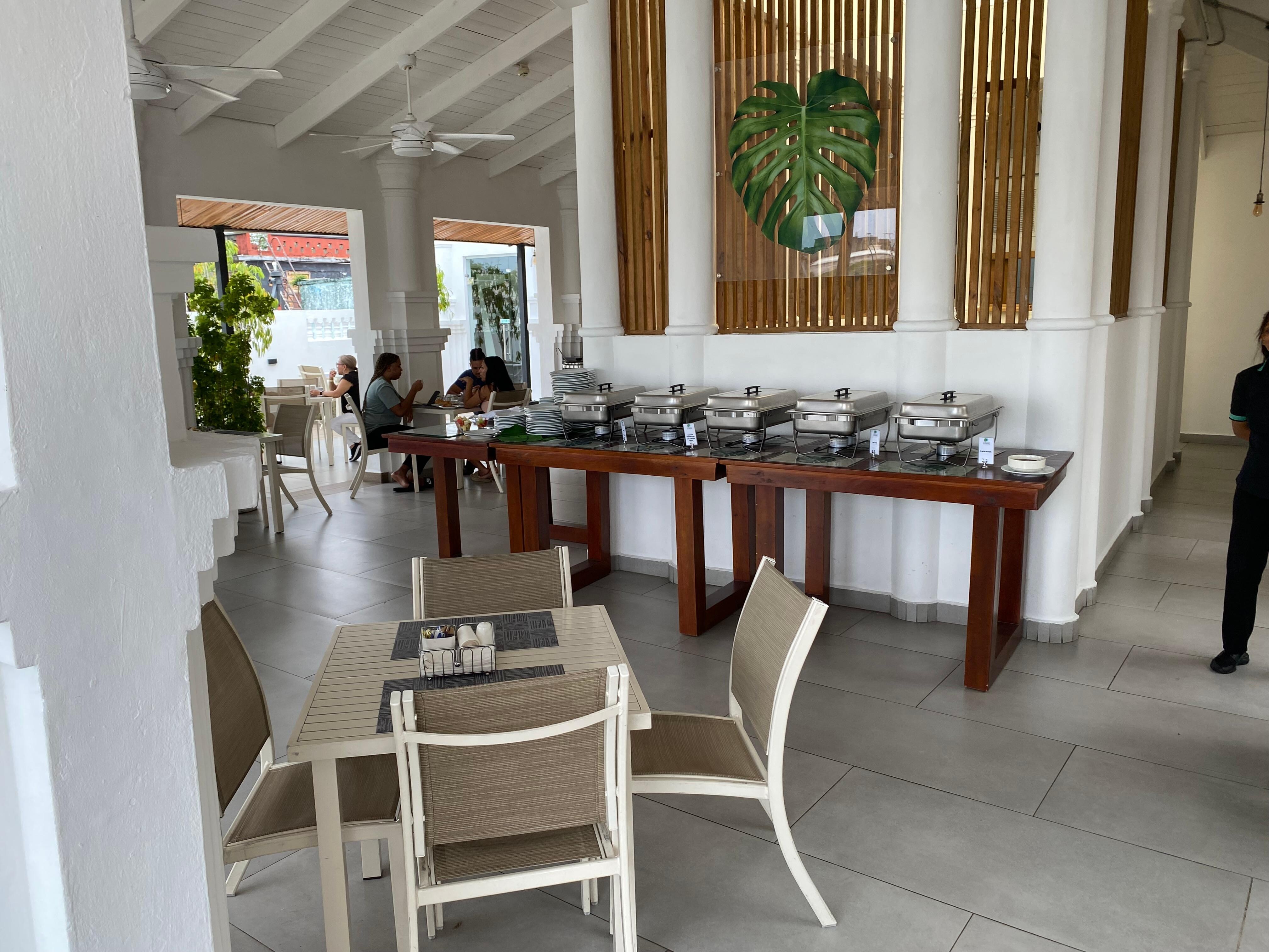 Rooftop dining area