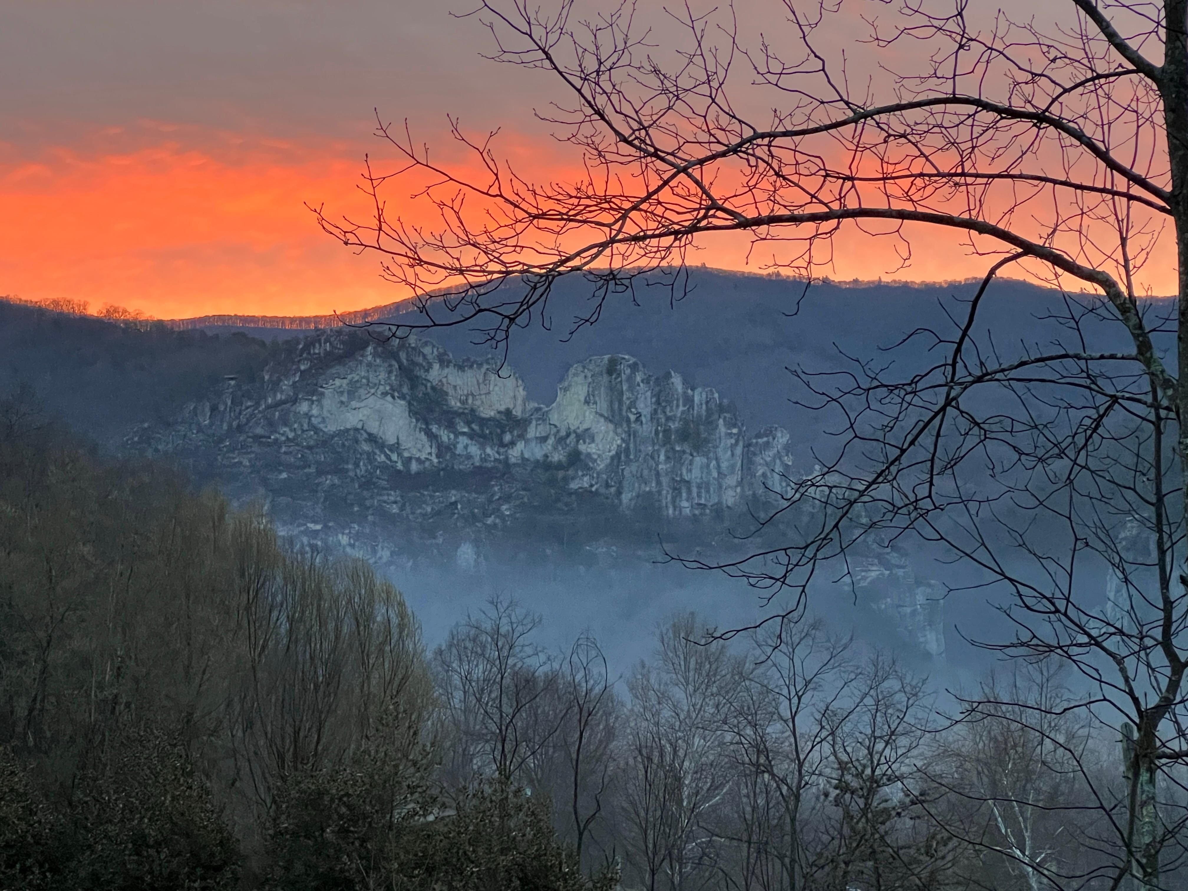 Sunrise from the porch