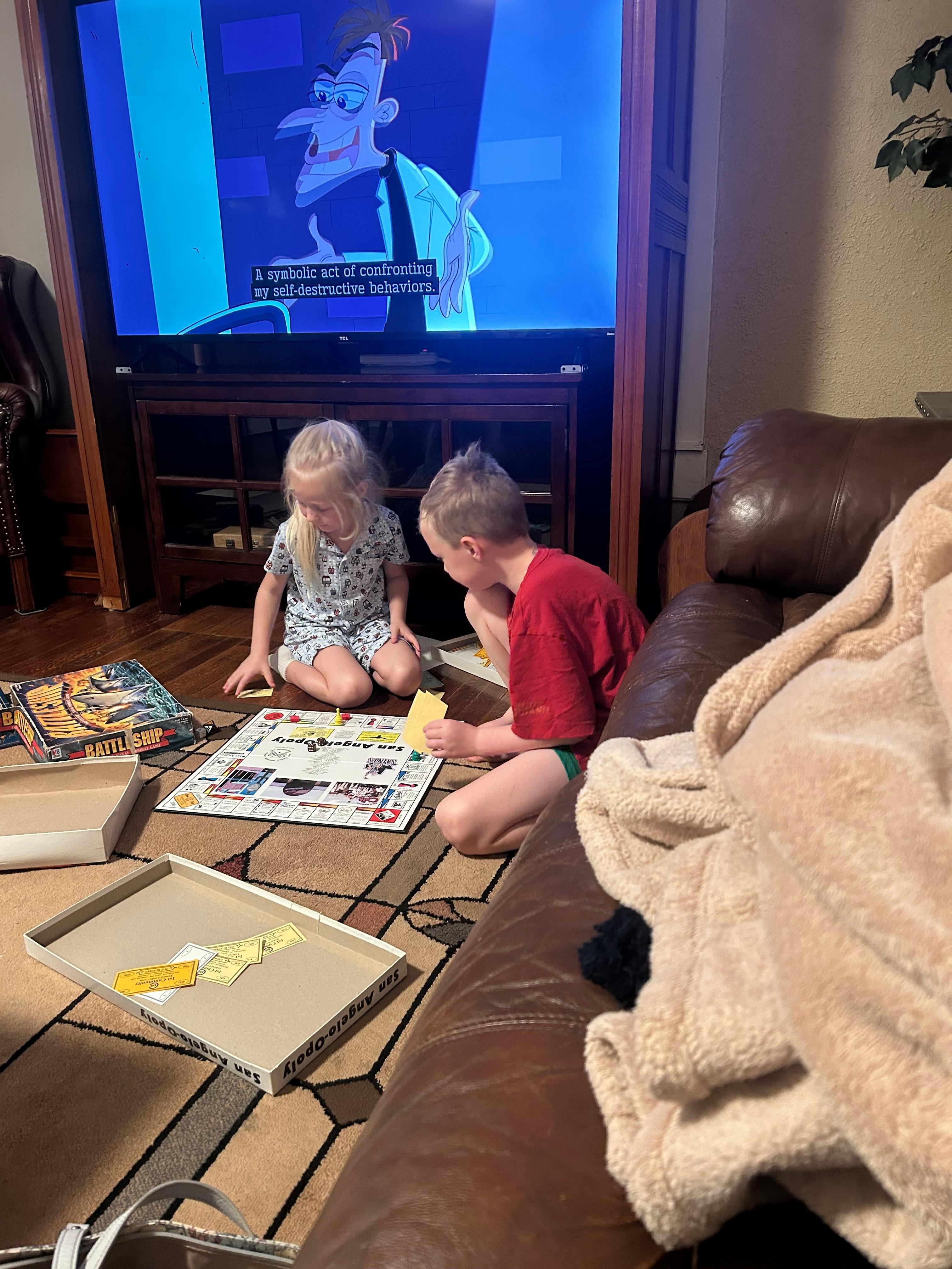 Grandkids loved the games and big living room!