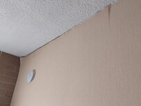 Wallpaper peeling off walls.