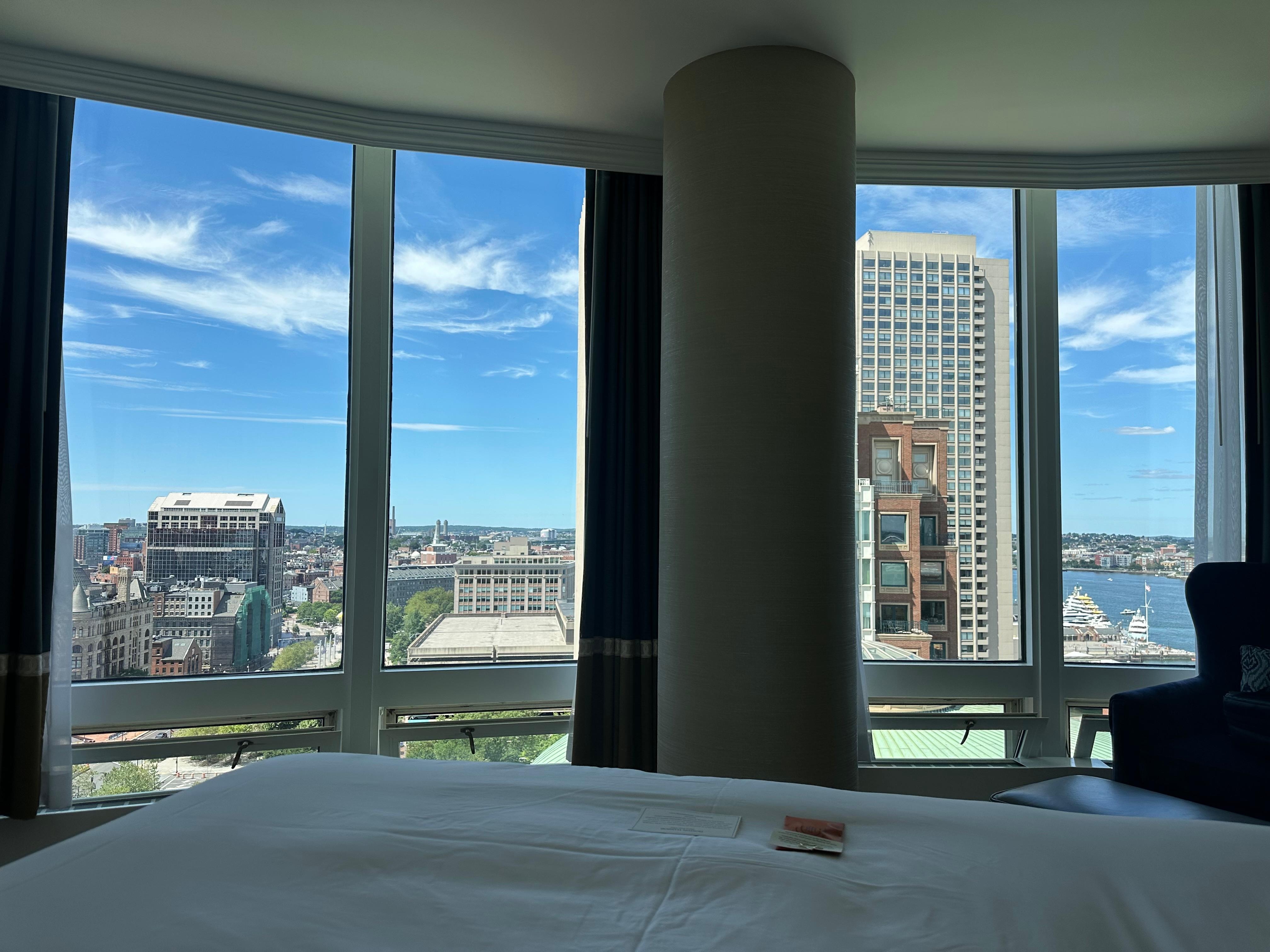 Panoramic view from suite bedroom