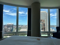 Panoramic view from suite bedroom
