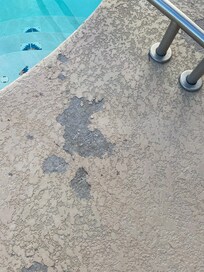 Crumbling pool decking