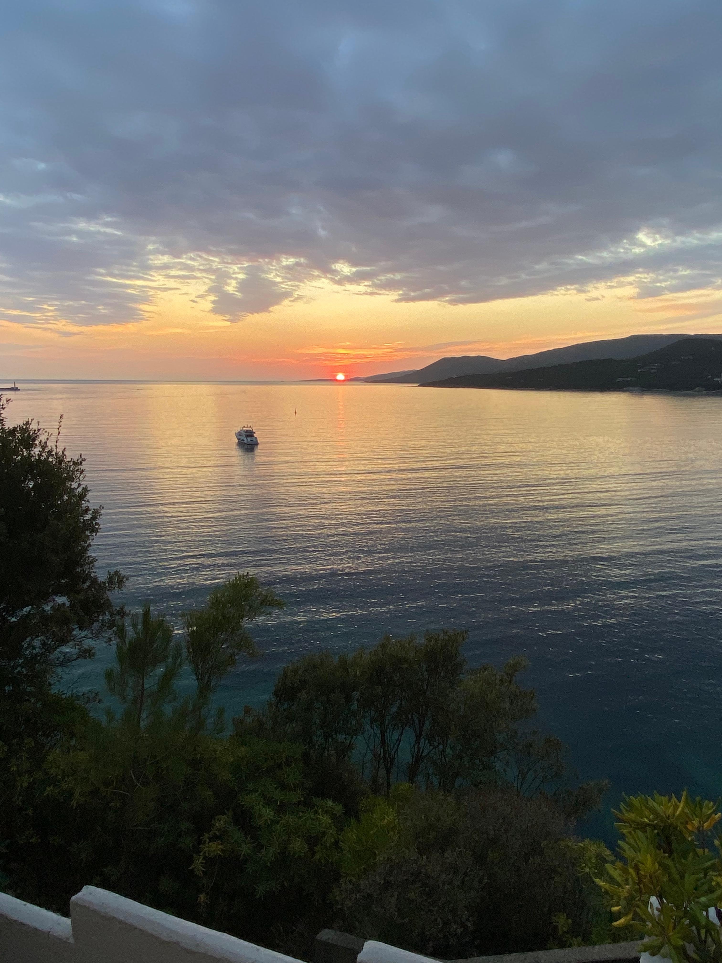 Couchée de soleil vue chambre 