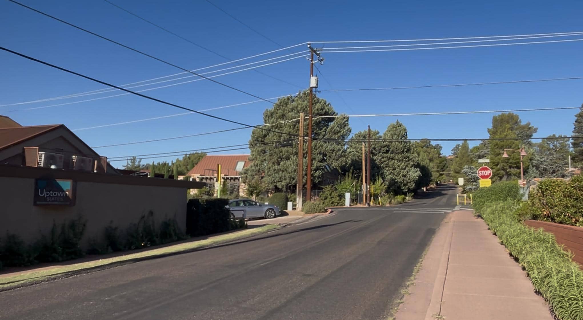 View with our Uptown Room on the left