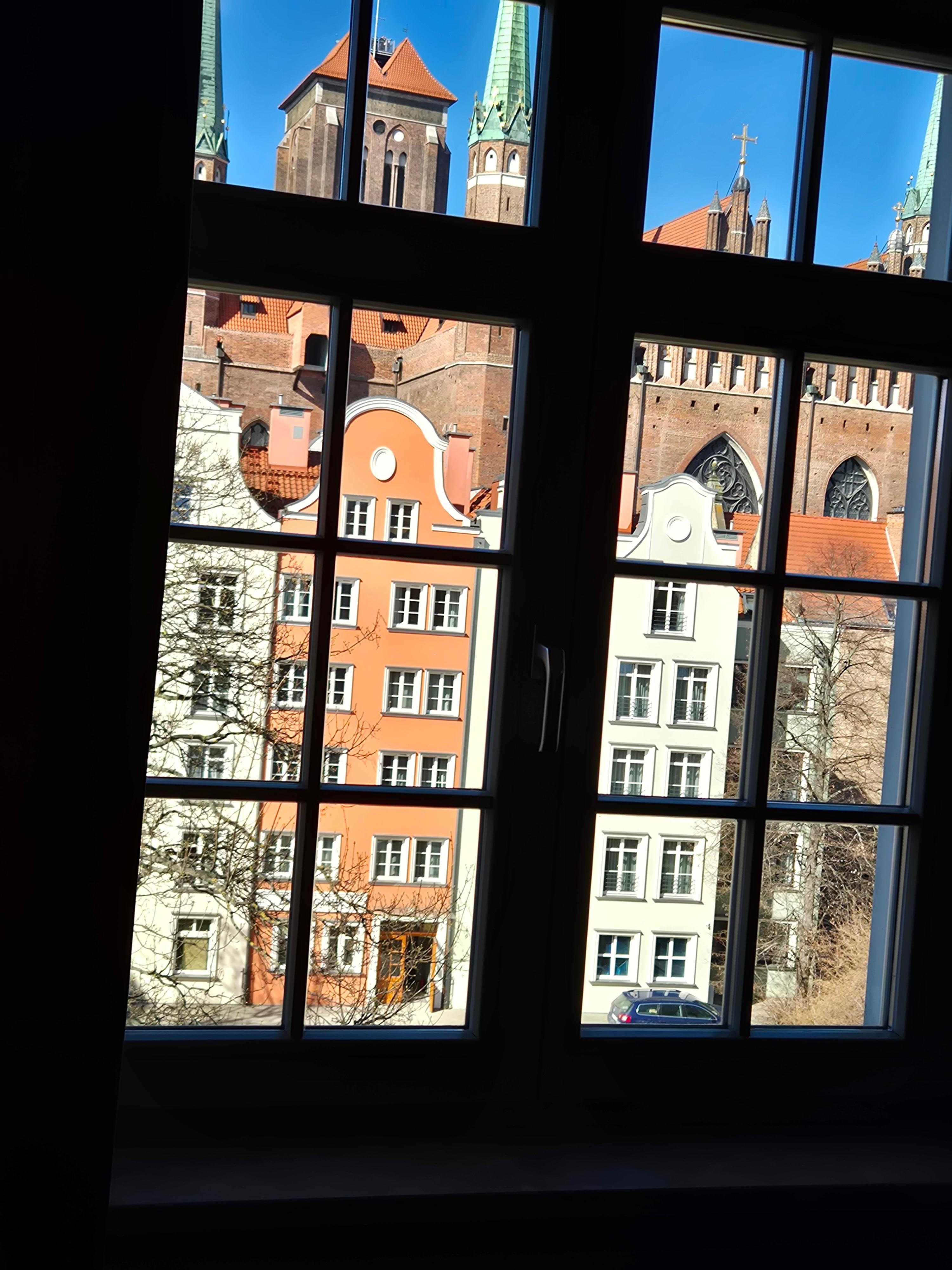 Straight out our main window in the seating area of our appartment, also from other velux in loft bedroom.