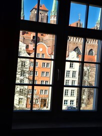 Straight out our main window in the seating area of our appartment, also from other velux in loft bedroom.