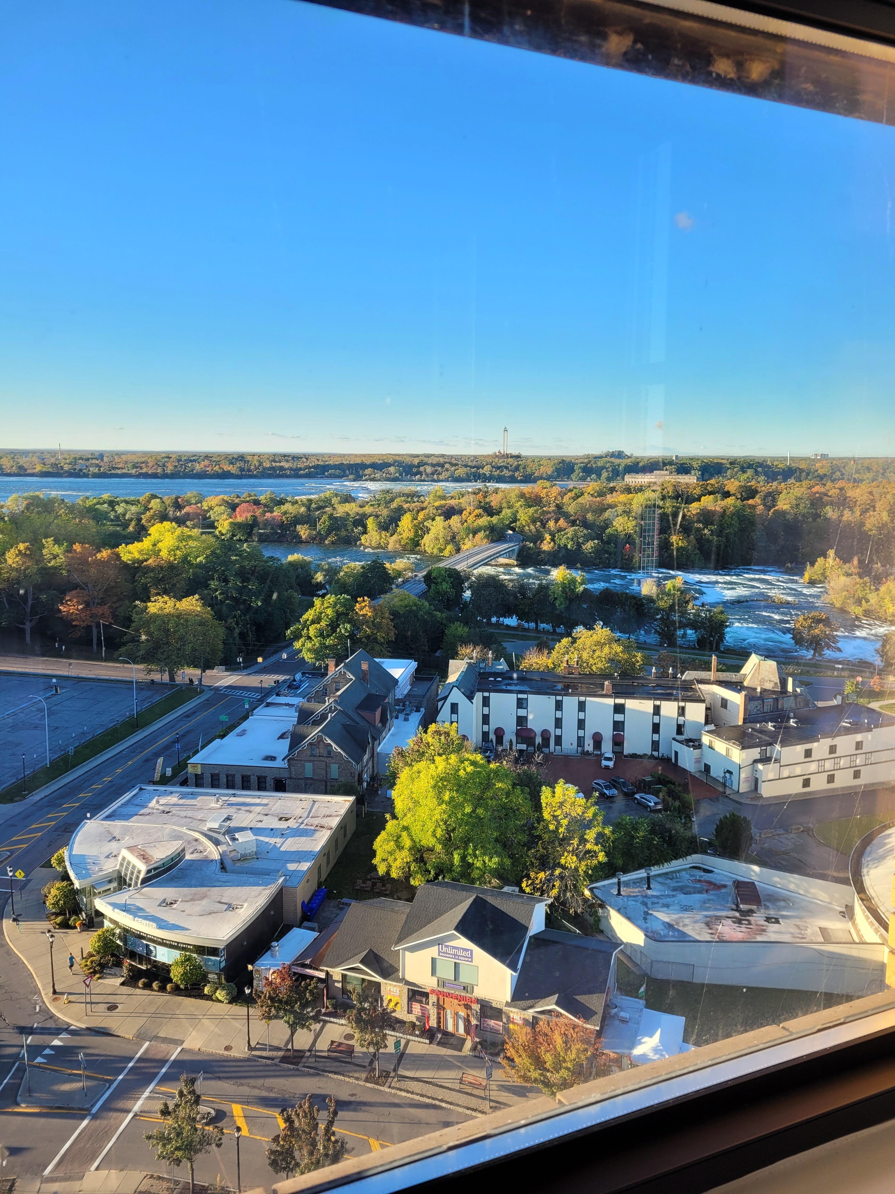 The view of Niagara River from the living area.