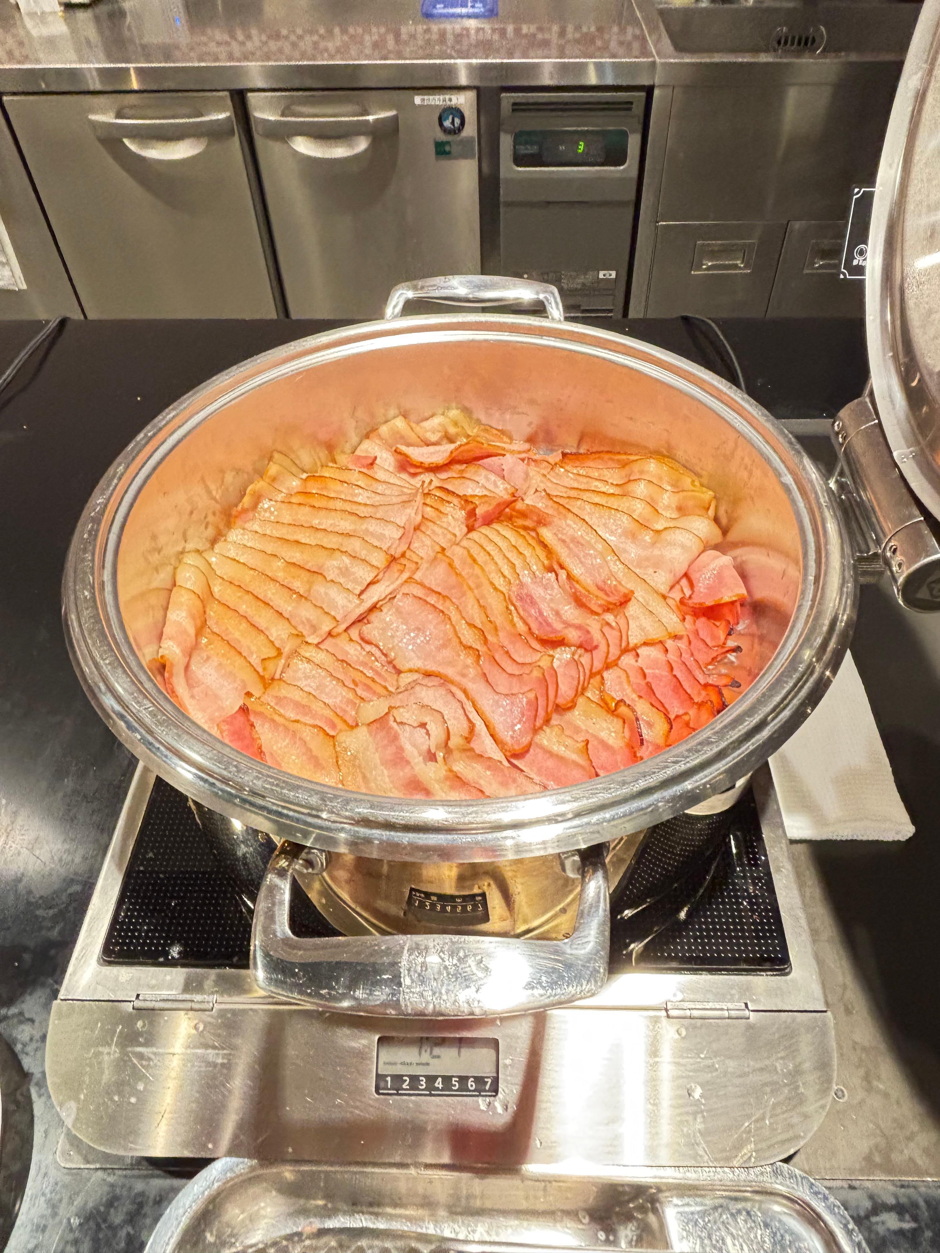 This is the bacon at the buffet