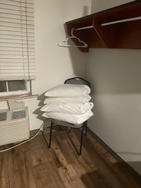 Pillows not on the bed so the room was not prepared