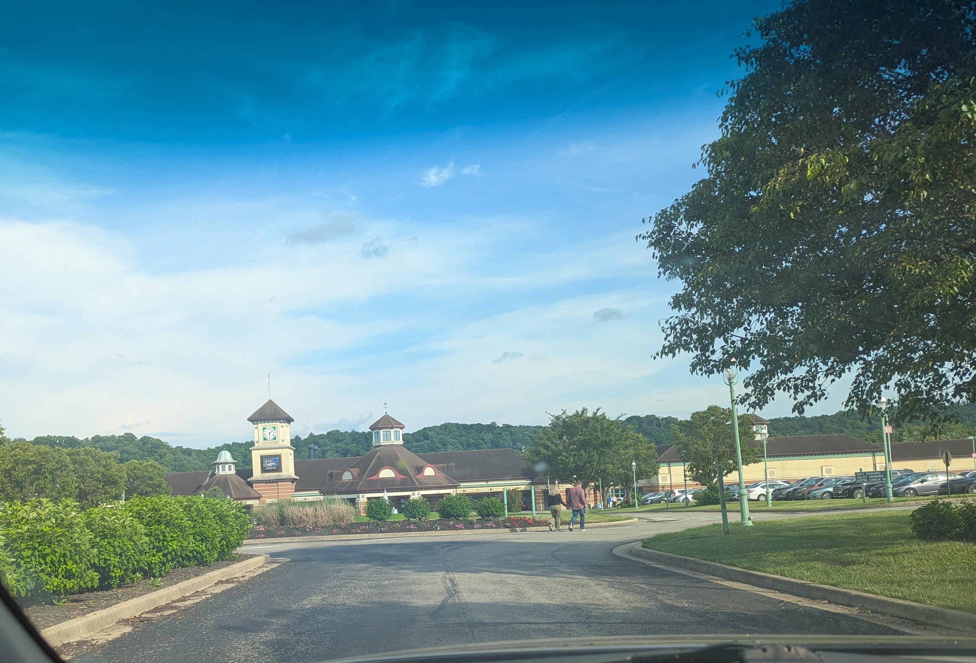 Driving up to the casino