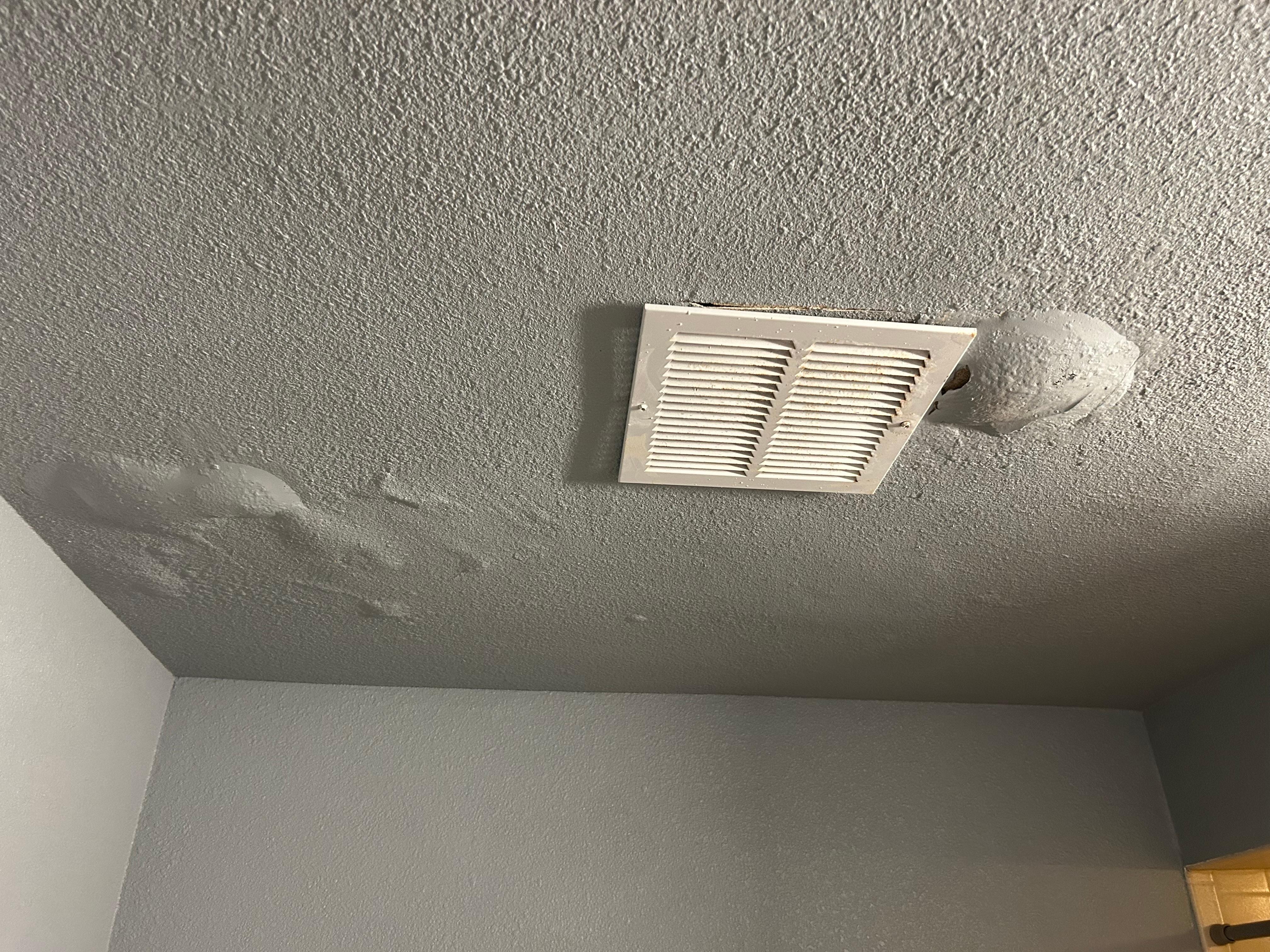 Bathroom ceiling water damage 