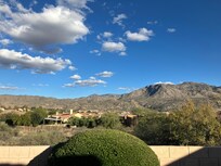 Daytime view of the Catalina Mountains from the patio.
