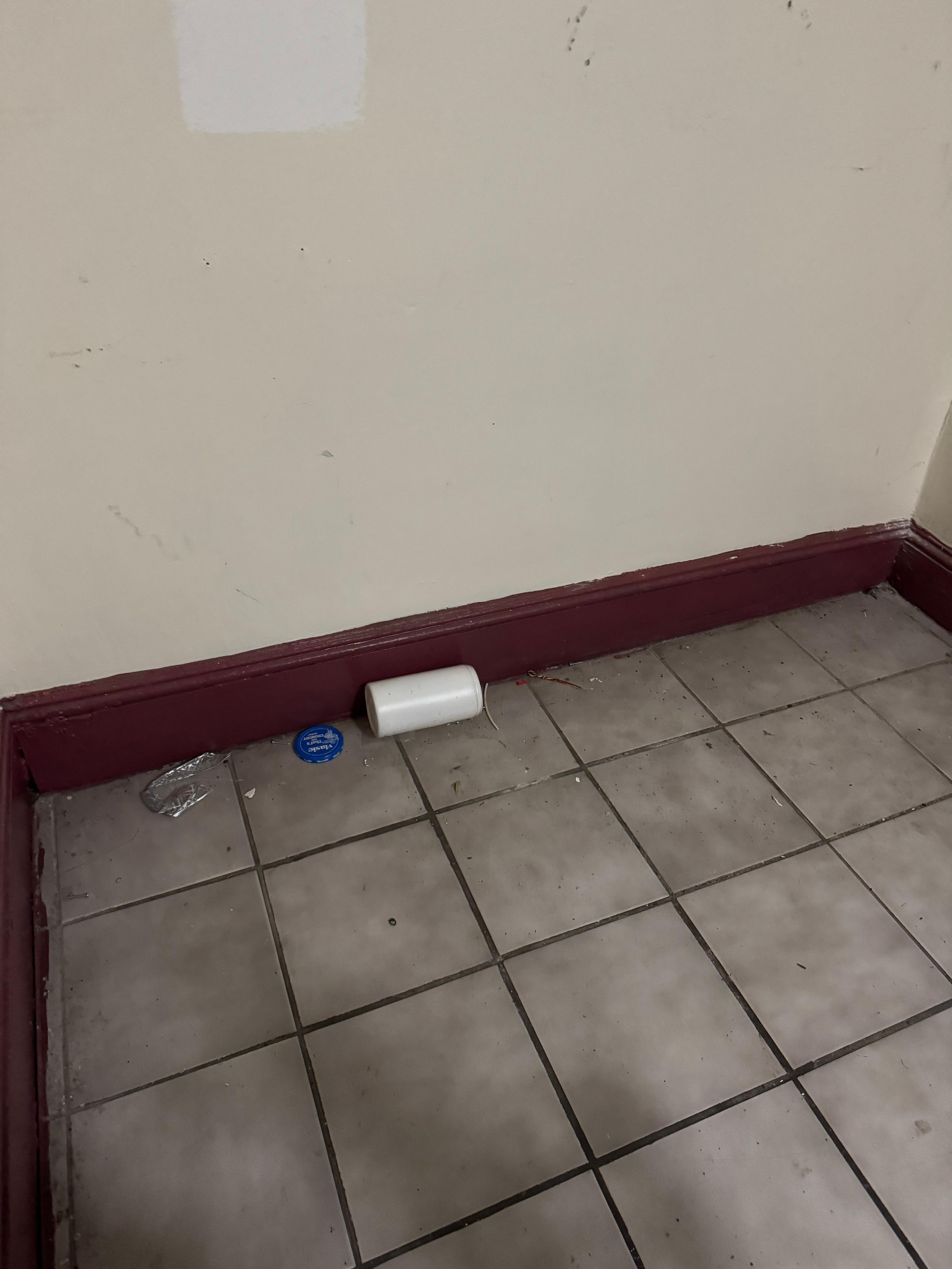 Trash in common hallway
