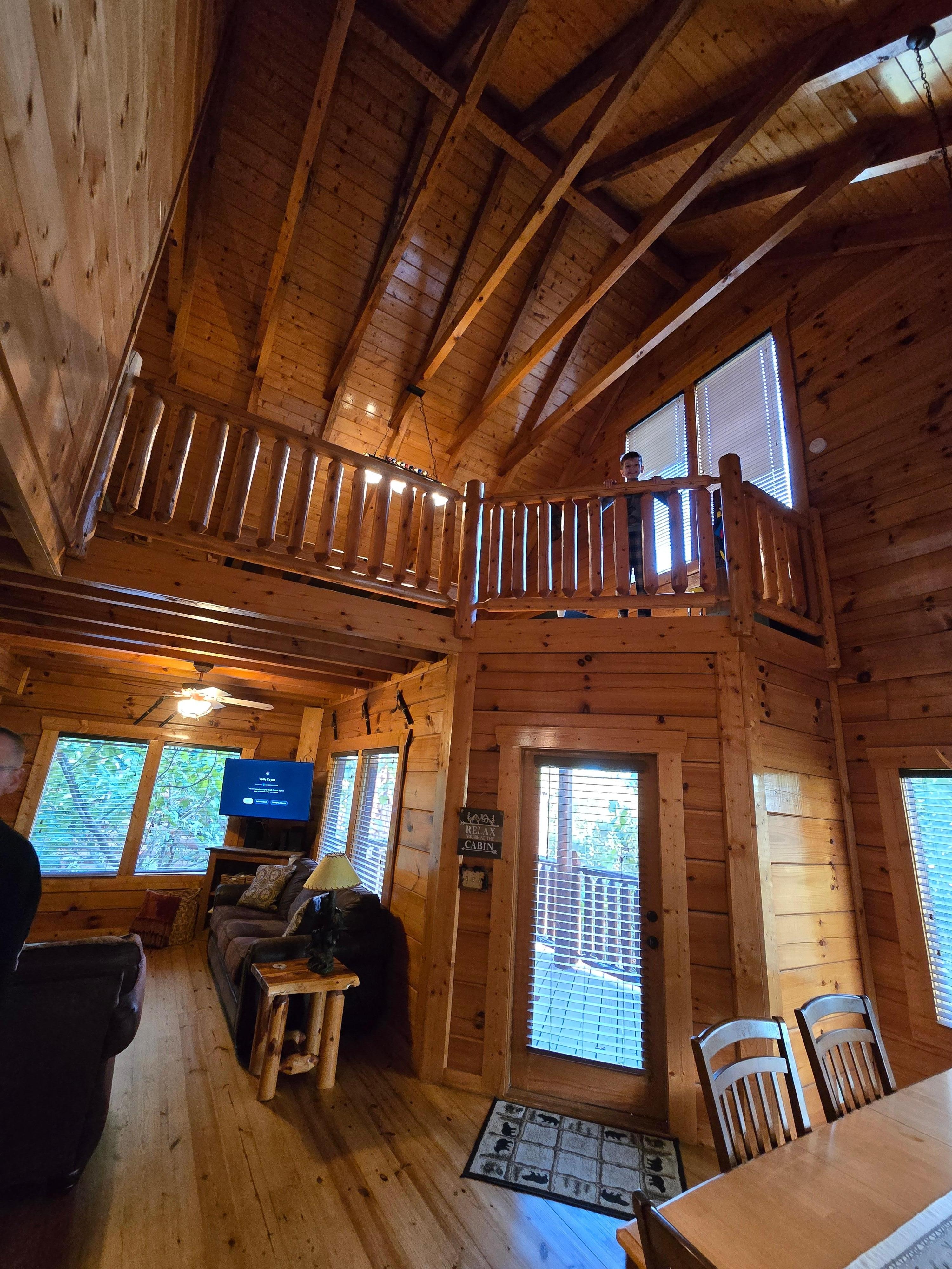 We let our son have the upstairs bedroom connected to the game room area and he loved it!