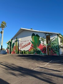Mural that was on the side of the second building.